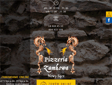 Tablet Screenshot of pizzeria-zamkowa.com